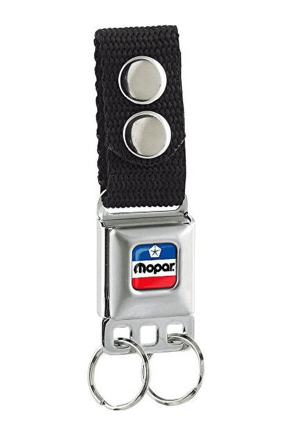 Mopar Automotive Part Company Retro Red White & Blue Stripes Key Chain
