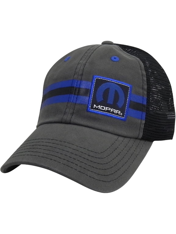Mopar Baseball Cap Embroidered Logo Car Auto Racing Hat Gray Official Licensed