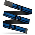 thumbnail image 1 of Adjustable Belt, Clamp Buckle, Cut-to-Fit, Mopar Logo Stripe Black Blue, 1 of 3