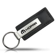 thumbnail image 1 of Mopar Black Leather Auto Key Chain, 1 of 2