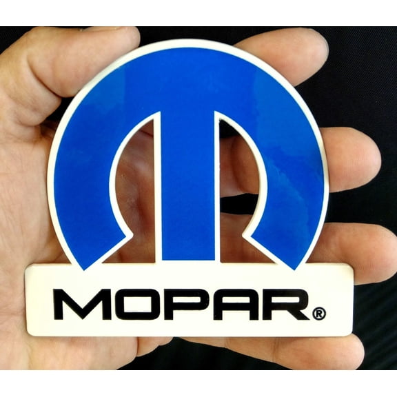 Mopar Blue Omega - Heavy Duty Steel Sign 19" x 17.19"