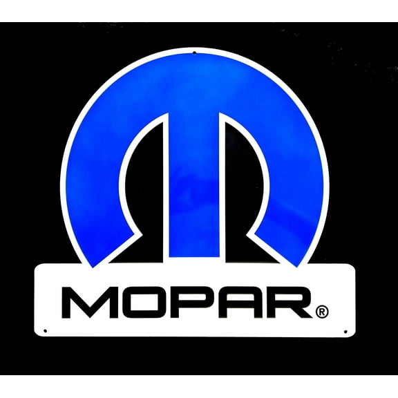 Mopar Blue Omega - Heavy Duty Steel Sign 35" x 31.67"