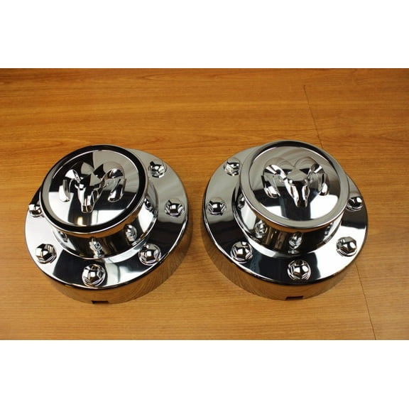 Mopar Dodge Ram 3500 Set of Rear Wheel Center Cap Hubcap Covers OEM