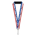 thumbnail image 1 of Mopar Lanyard, Mopar Logo Stripe Blue White Red, Elastic, 1 of 4