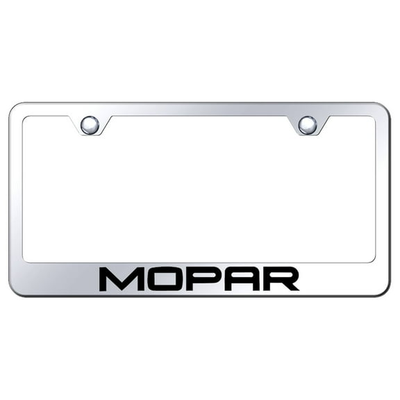 Mopar Laser Etched Logo Stainless Steel License Plate Frame (Chrome)
