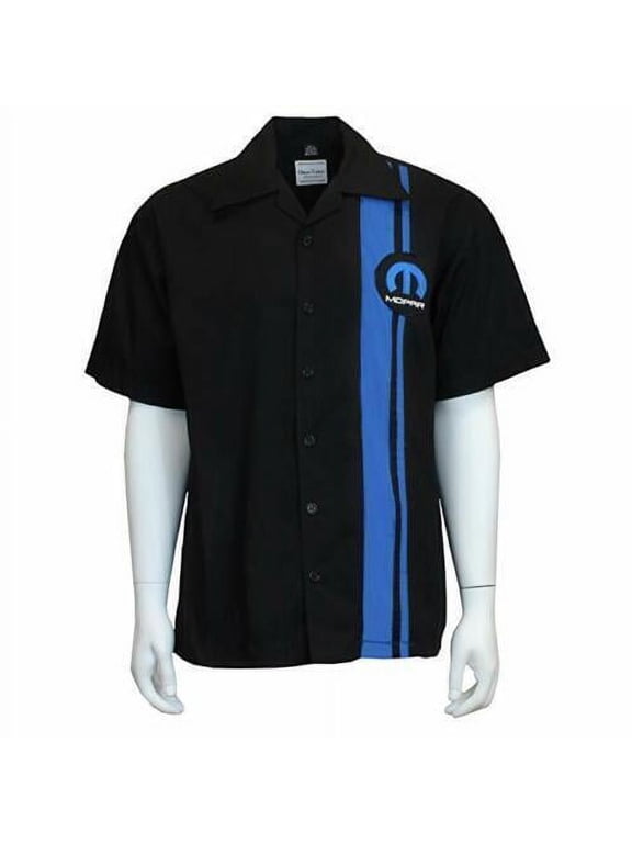 Mopar Logo Automotive Pit Mechanic Button Down Work Crew Shirt Official Licensed (M)