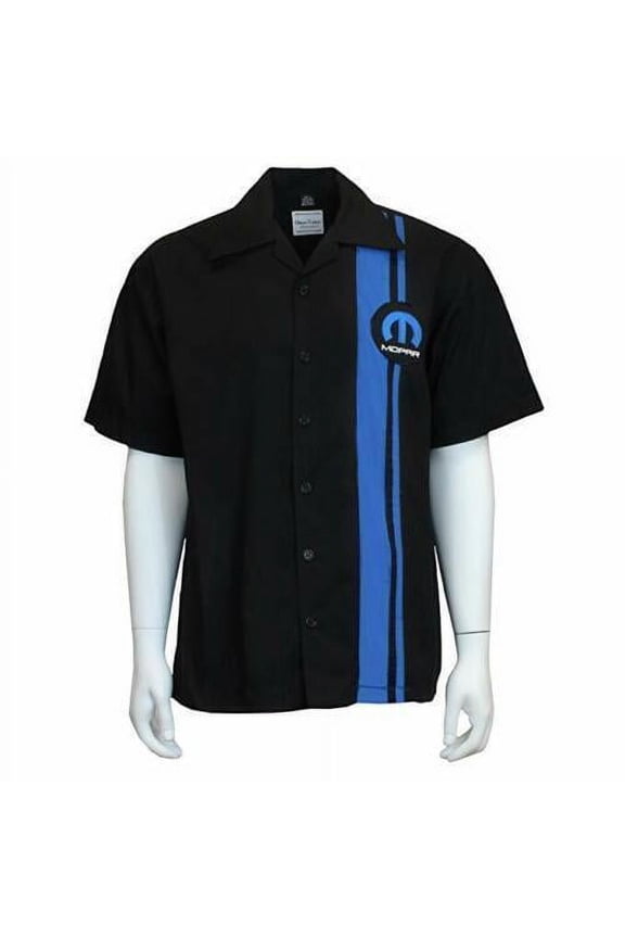 Mopar Logo Automotive Pit Mechanic Button Down Work Crew Shirt Official Licensed (XL)