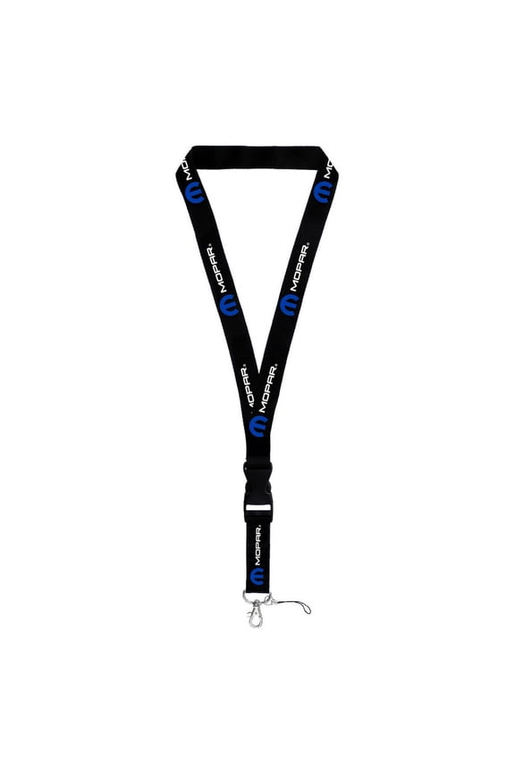 Mopar Keychain Lanyard (Blue on Black)