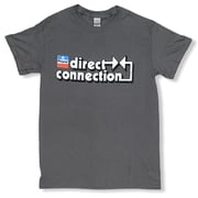 Mopar Mens Official Licensed Direct Connection Logo Premium Tee T-Shirt Small, Charcoal