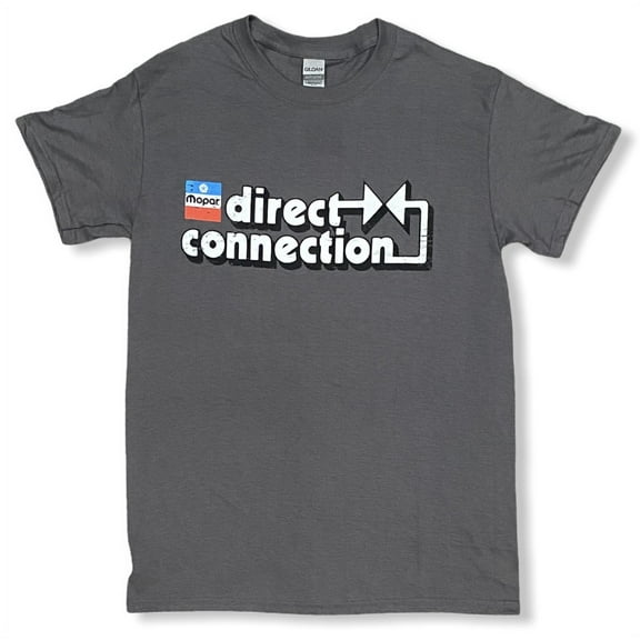 Mopar Men's Official Licensed Direct Connection Logo Premium Tee T-Shirt (Small, Charcoal)