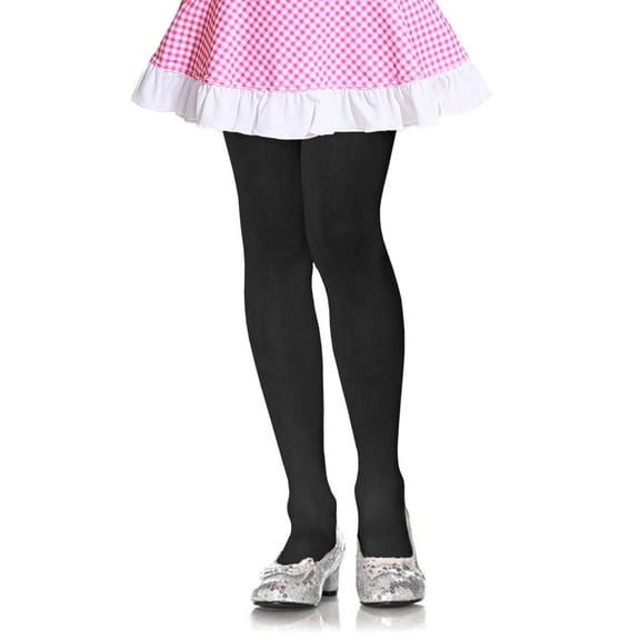 Mopas Girls Warm Classic Full Footed Stocking Pull-On Tights (1 Pair of Black, M (4-6 Years))