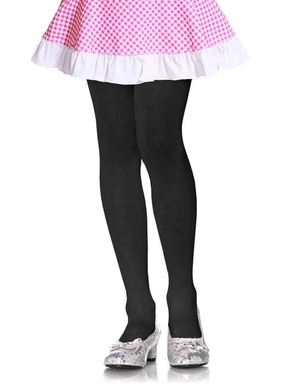 Girls Warm Classic Full Footed Stocking Pull-On Tights (1 Pair of Black, M (4-6 Years))