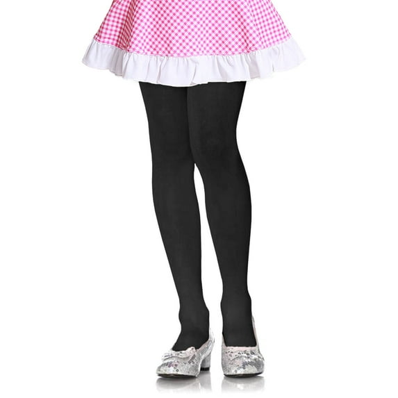 Mopas Girls Warm Classic Full Footed Stocking Pull-On Tights (1 Pair of Black, XS (6-12 Months))