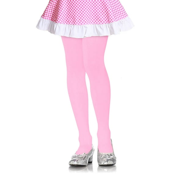 Mopas Girls Warm Classic Full Footed Stocking Pull-On Tights (1 Pair of Pink, XL (10-12 Years))