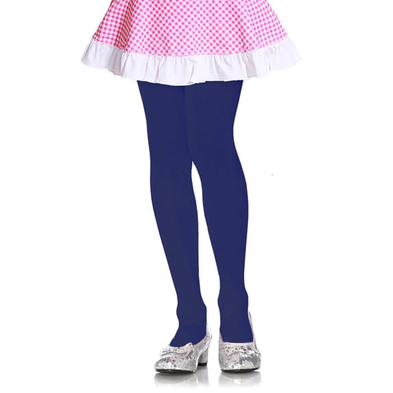 Mopas Girls Warm Classic Full Footed Stocking Pull-On Tights (3 Pairs of Navy, S (1-3T))