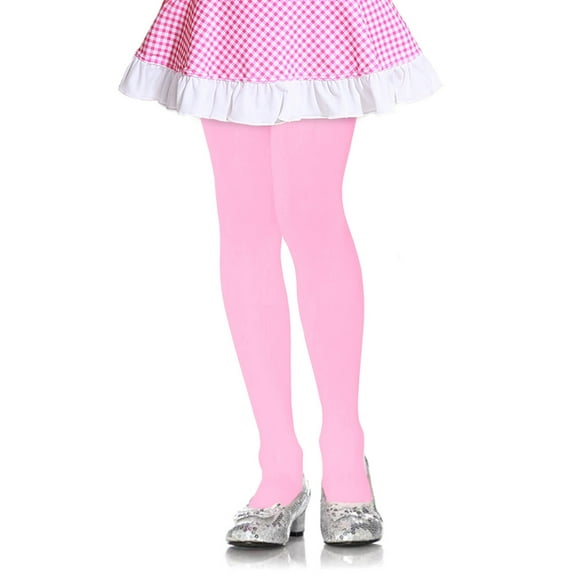 Mopas Girls Warm Classic Full Footed Stocking Pull-On Tights (6 Pairs of Pink, XL (10-12 Years))