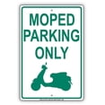 thumbnail image 1 of Moped Parking Only With Graphic Alert Caution Warning Notice Aluminum Metal Sign 18"x24" Plate, 1 of 1