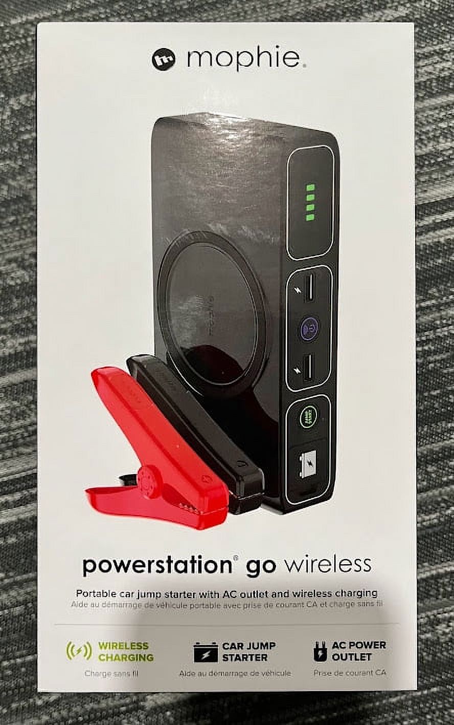 Mophie Powerstation Go Car Jump Starter with AC Outlet & Wireless Charging-Black - image 1 of 2
