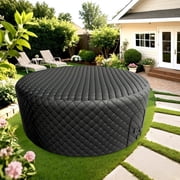 Mophoto Insulated Inflatable Hot Tub Cover 71x25 Large Round Thickened Energy Efficient Thermal Tub Cover Full Coverage for Keeping Warm