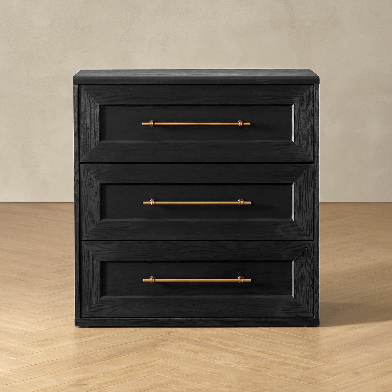black small dresser for bedroom Mopio Blake 3 Drawer Dresser Black, Modern Farmhouse Design, Sturdy,  Versatile Storage