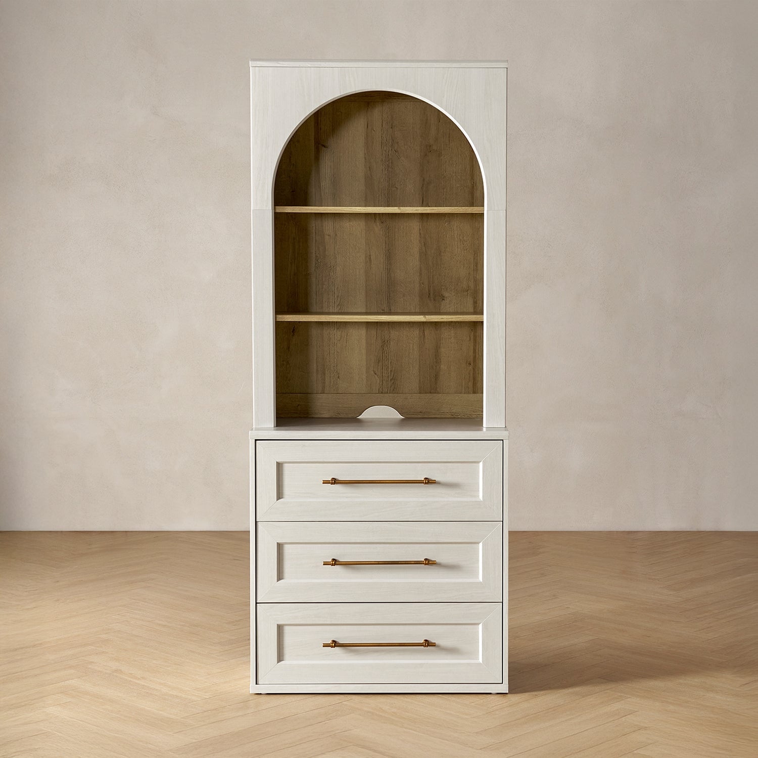 Mopio Blake Storage Cabinet with Hutch, Sideboard Buffet Cabinet with Storage, Kitchen Pantry Cabinet, Coffee Bar Station, Trophy Display Case, Display Cabinet for Living Room (Dresser, White)