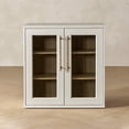 thumbnail image 1 of Mopio Blake Storage Cabinet, Sideboard Buffet Cabinet with Storage, Small Modular Accent Display Cabinet, Kitchen Coffee Bar Pantry Cabinet, Media Console Credenza for Living Room (Acrylic, White), 1 of 9