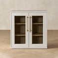 thumbnail image 1 of Mopio Blake Storage Cabinet, Sideboard Buffet Cabinet with Storage, Small Modular Accent Display Cabinet, Kitchen Coffee Bar Pantry Cabinet, Media Console Credenza for Living Room (Acrylic, White), 1 of 9