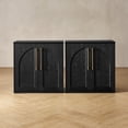 thumbnail image 1 of Mopio Blake Storage Cabinet, Sideboard Buffet Cabinet with Storage, Small Modular Accent Display Cabinet, Kitchen Coffee Bar Pantry Cabinet, Media Console Credenza for Living Room (Set of 2, Black), 1 of 8