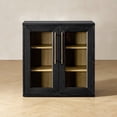 thumbnail image 1 of Mopio Blake Storage Cabinet, Sideboard Buffet Cabinet with Storage, Small Modular Accent Display Cabinet, Kitchen Coffee Bar Pantry Cabinet, Media Console Credenza for Living Room (Acrylic, Black), 1 of 9
