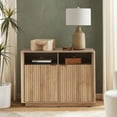 thumbnail image 1 of Mopio Brooklyn Mid-Century Modern Storage Cabinet, Corner TV Stand for TVs up to 50" (Oak), 1 of 9