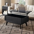 thumbnail image 1 of Mopio Lift-Top Coffee Table with Storage, Fluted Design, Black Oak Finish, 1 of 8