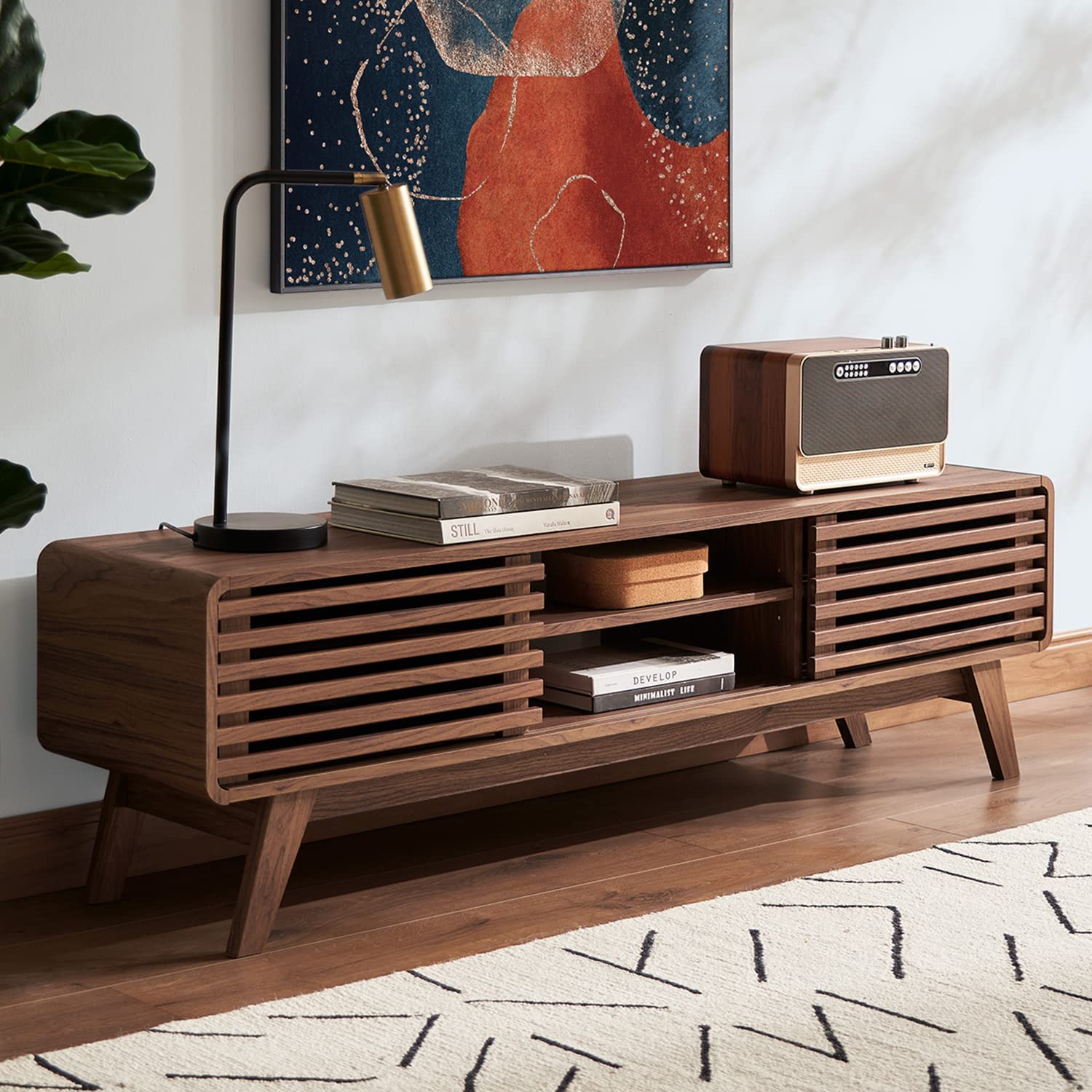 Mopio Ensley 59" Low Mid-Century Modern TV Stand Console for TV Under 70" - image 1 of 7