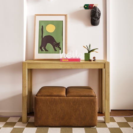 Mopio Logan 45" Solid Wood Console Table, Entryway Table, Sofa Table behind the Couch, Farmhouse Console Table for Living Room, Entryway, Hallway