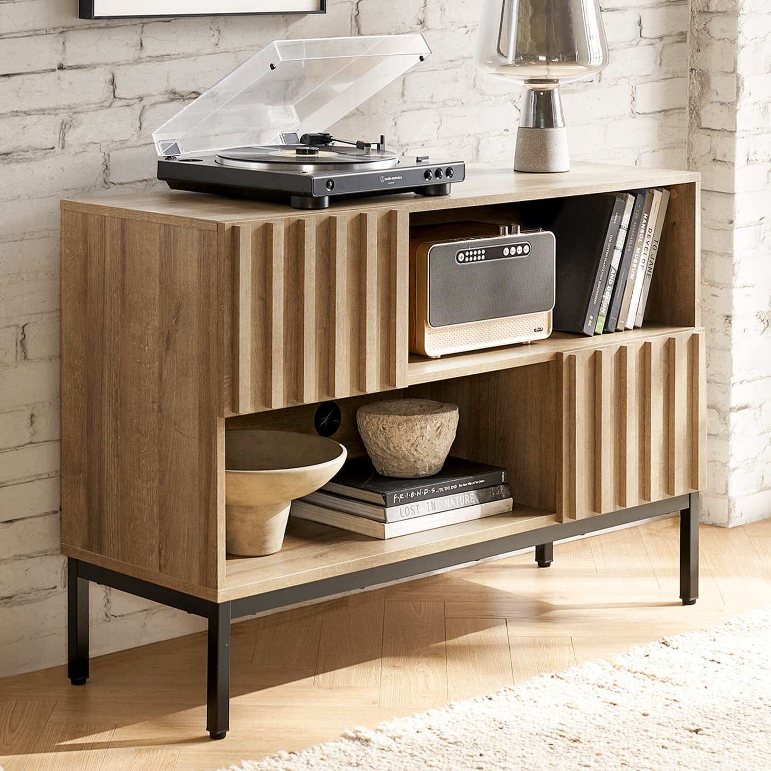 Mopio Norwin Rustic Entryway Table, Industrial Farmhouse Console, Sofa