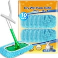 thumbnail image 1 of Mopmate Reusable Mop Pads, Microfiber Mop Pads, Machine Washable Floor Pads Refills, Mops Head Replacements for Multi Surface Wet & Dry Cleaning, Multiple Quantities Available (10PACK), 1 of 7