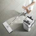 Mopping 2025 New Mop and Bucket with Wringer Set, Hands Flat Floor Mop