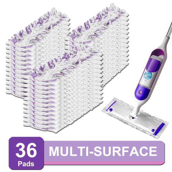 Mopping Pad Refills for PowerMop Disposable Microfiber Pads for Tile, Vinyl, Laminate & Hardwood Floors, 36 Count