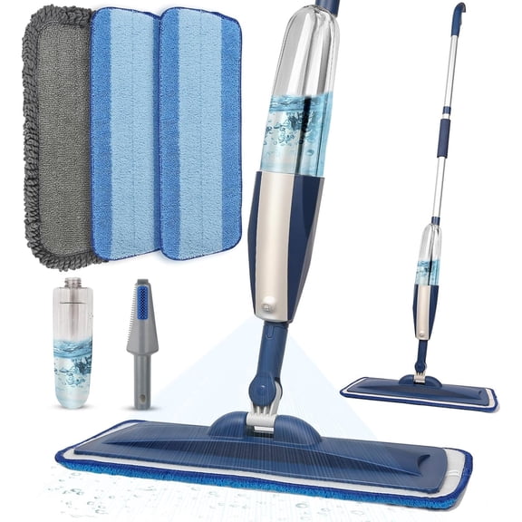 Mops Floor Cleaning Spray Mop with 14 oz Refillable Bottle 3 Washable Microfiber Pads Home or Commercial Use Dry Flat Mop Hardwood Laminate Wood Ceramic