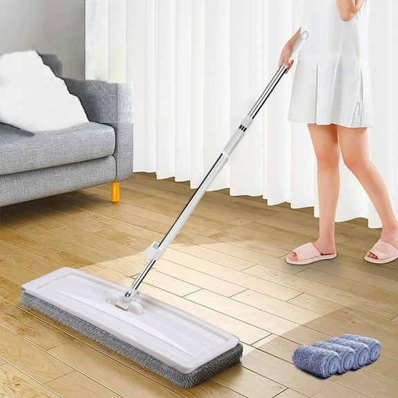 Mops for Floor Cleaning,Wet Mops for Floor Cleaning,Hands free Mop,Hands free Microfiber Flat Mop,Automatic Wringing,Hands free Microfiber Floor Mop,Lazy Hands free Mop,Suitable for Home Kitchen