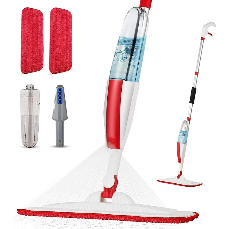 Spray Mop for Floor Cleaning - HOMSIER Microfiber Floor Mops Wet Dry Flat  Mop with 550ML Refillable Bottle 3 Washable Pads Replacement, Dust Mop for