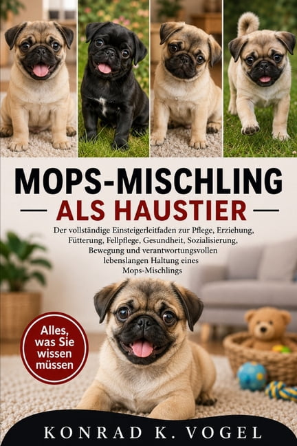 Mops-Mischling ALS Haustier: Der vollstÃ¤ndige Einsteigerleitfaden zur Pflege, Erziehung, FÃ¼tterung, Fellpflege, Gesundhe, (Paperback)