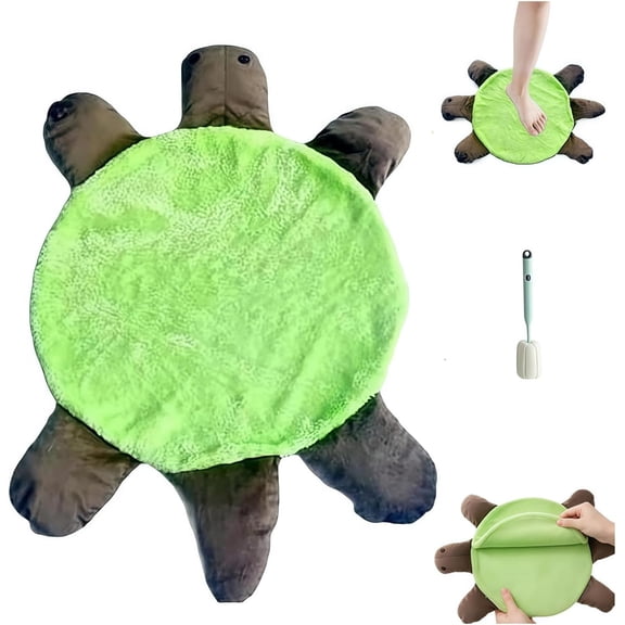 Mops for Floor Cleaning,Floor Turtle Foot Mop, Turtle,2026 New Foot Mop,Washable and Reusable Household and Office Cleaner. (11.81in)