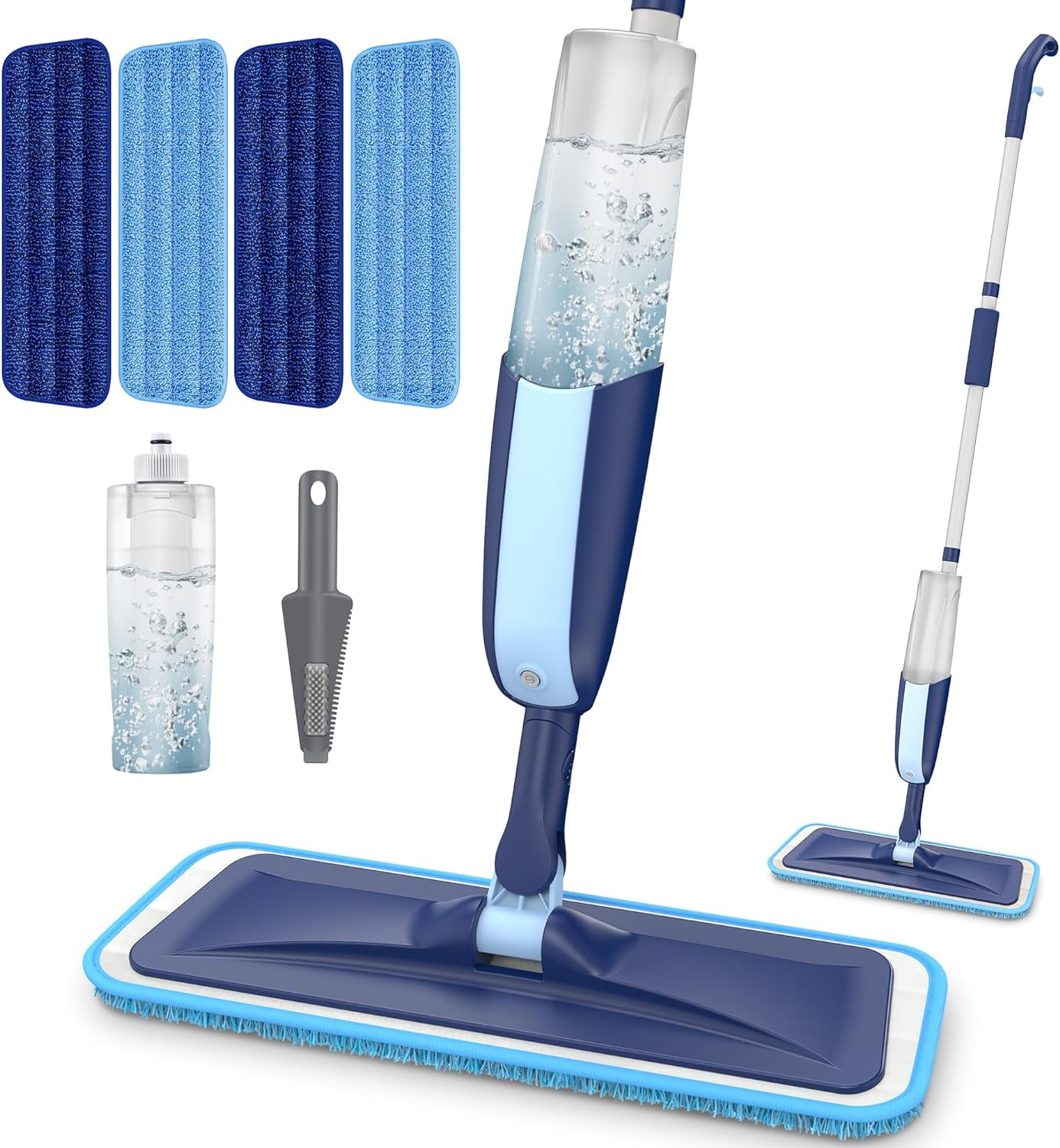 Mops for Hardwood Floor Cleaning Microfiber Dry Wet Dust Wood Floor Mop with 4 Washable Mop Pads