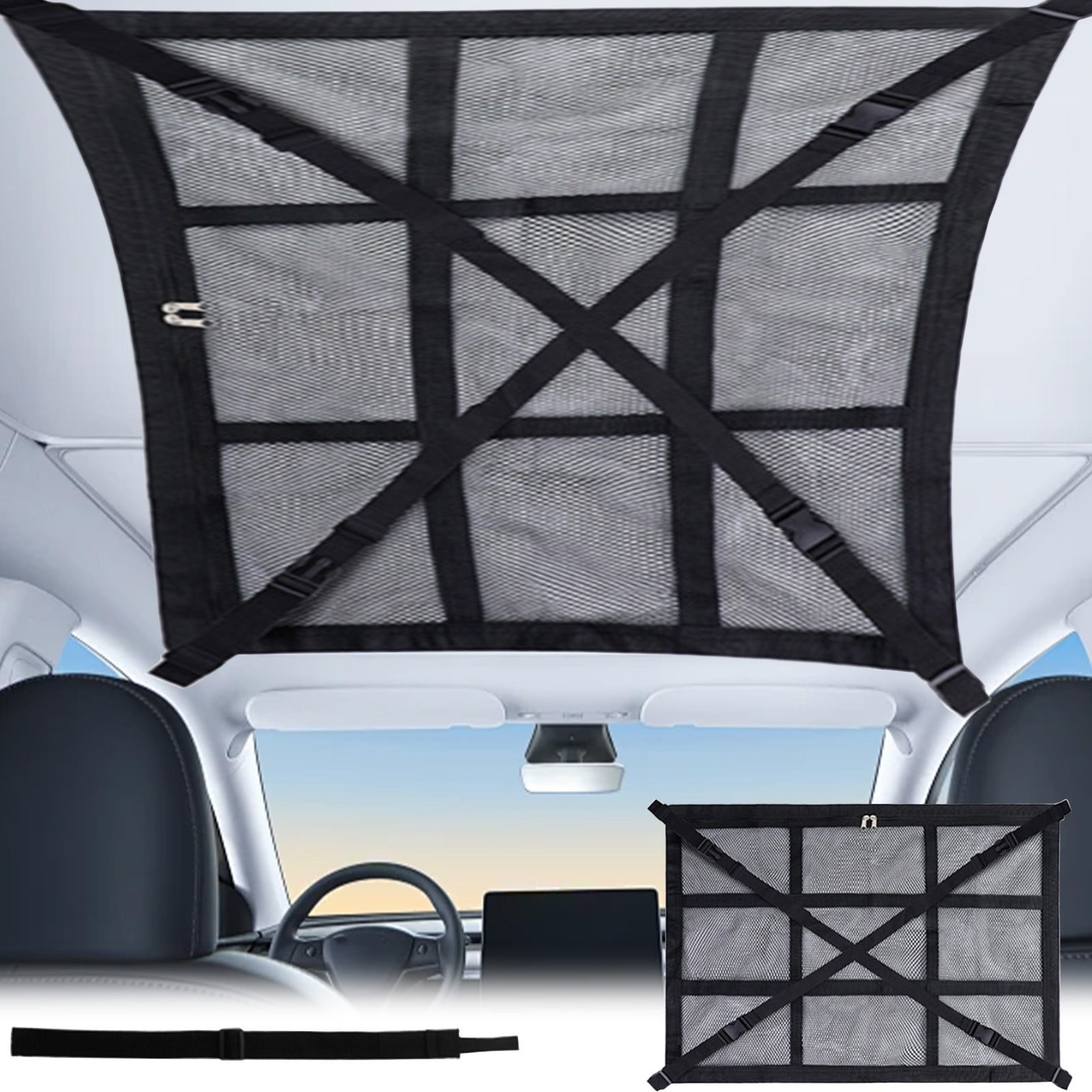 Moqsnm Overlap Roof Storage Net Roof Storage Bag Roof Storage Bag Car ...