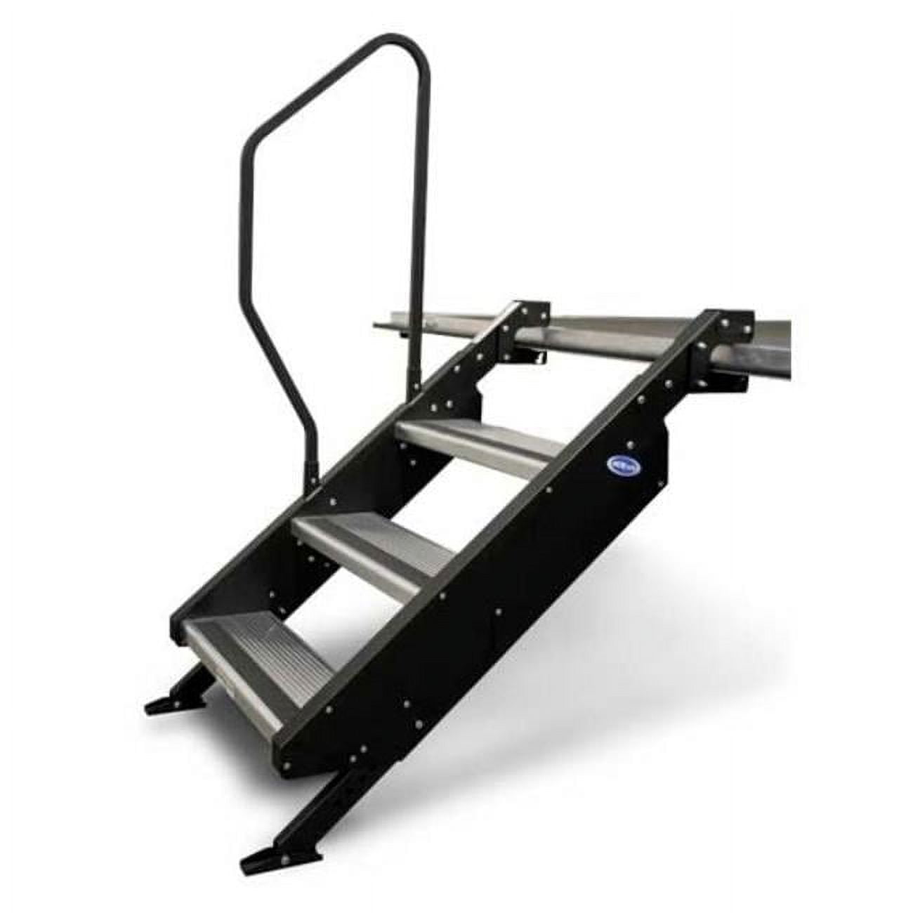 MorRyde STP224 3 Step Top Mounted Patio Entry Step, Black & Aluminum ...