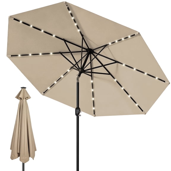 Solar Umbrella Light With 104 LEDs & 8 Modes – Waterproof String Light For Patio, Yard, Deck & Garden, USB/Solar Powered, IP67