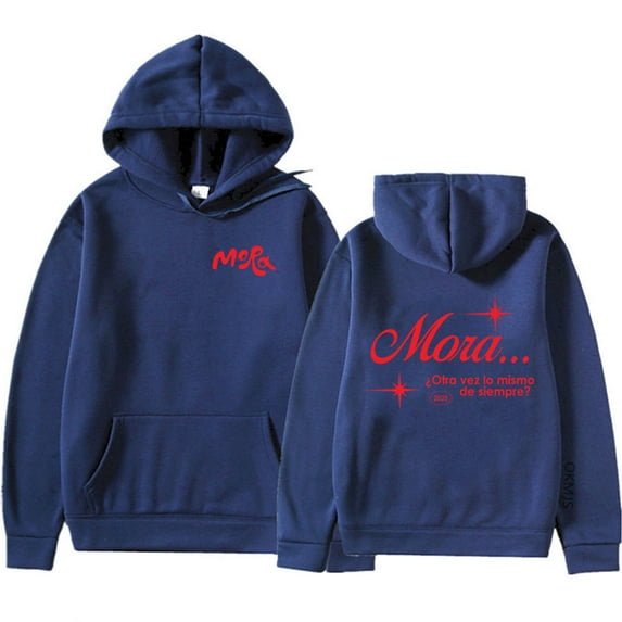 Mora Lo Mismo De Siempre Fleece Pullover Hoodie - Unisex Oversized Soft Warm Blend Long Sleeve Fall Winter Dark Latin Trap Streetwear