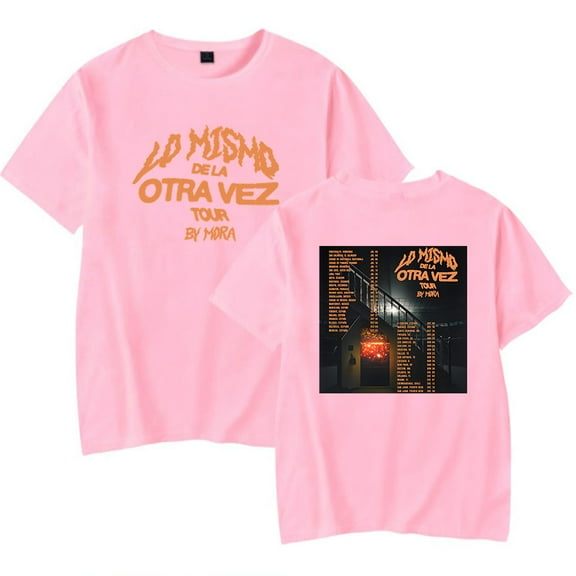 Mora Lo Mismo de la Otra Vez Tour Tee Women Men Crewneck T-shirt Short Sleeve Casual Tops