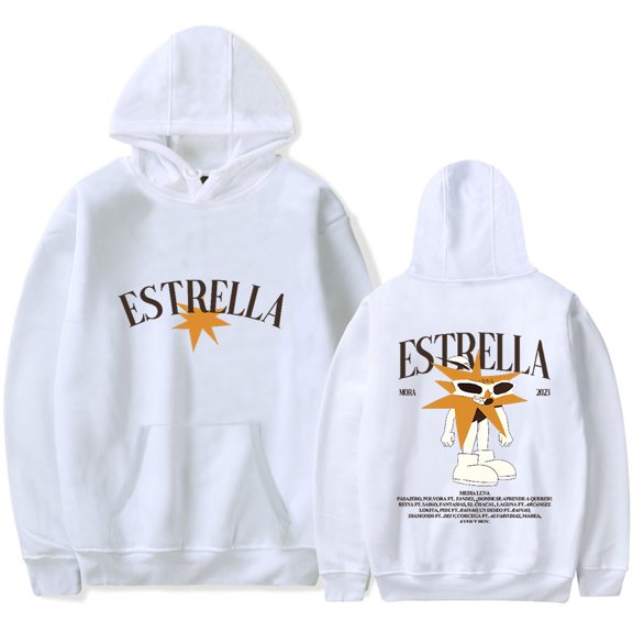 Mora Merch Album Estrella Hoodie Pocket Drawstring Hoodie Streetwear