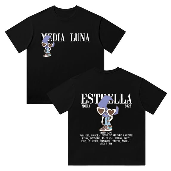 Mora New Album Estrella Merch Cotton T-Shirt Crewneck Tee Shirt